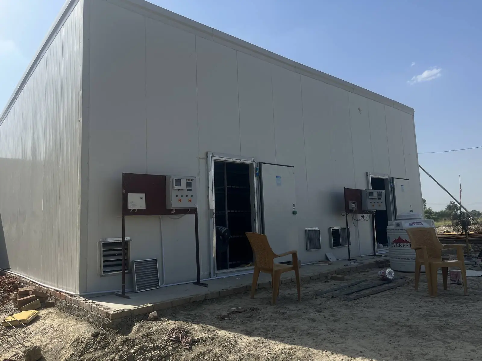 A finished MushroomWale grow-room block on a client's site